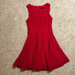 City Studio Red Lace Dress